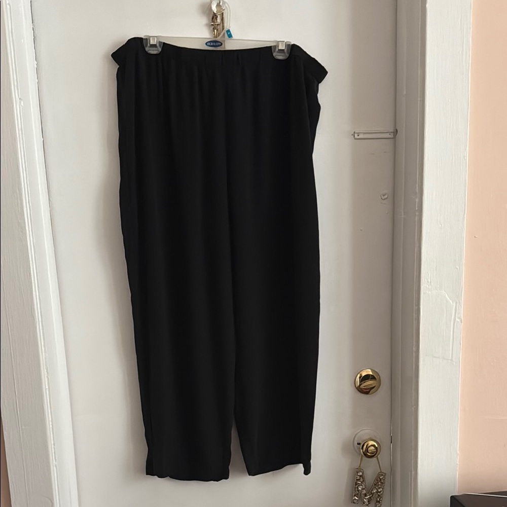 Eileen Fisher Silk Black Women's Pants